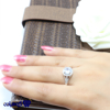انگشتر نقره زنانه سولیتر طرح تک الماس کد 111033	